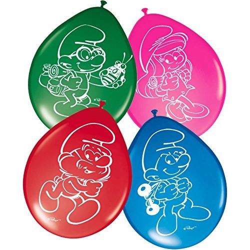 Folat 8 Ballons * schlümpfe * comme décoration pour Anniversaire d'enfant ou Mott Opa