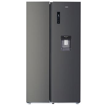 350 sur chiq refrigerateur congelateur americain double portes fss559nei42d 559l 356 203 compresseur inverseur froid ventile no frost acier inoxydable a refrigerateur americain achat prix fnac