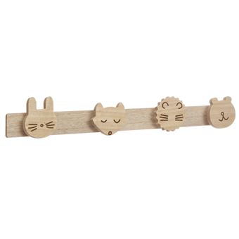 Patere Enfant En Bois Animaux Wild Decoration De Chambre Achat