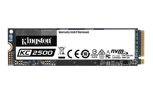 Kingston KC2500 - SSD - gecodeerd - 2 TB - intern - M.2 2280 - PCIe 3.0 x4 (NVMe) - 256-bit AES-XTS - Self-Encrypting Drive (SED), TCG Opal Encryption 2.0