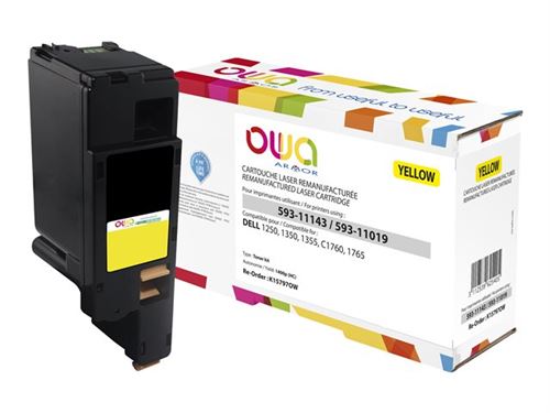 Toner laser jaune armor grande capacité compatible 59311143 pour imprimante laser - capacité 1400 pages k15797ow