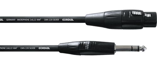 Cordial CIM1.5FV - Câble audio XLR femelle - jack mâle stéréo 1,5 m