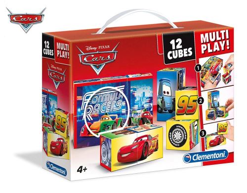 Cars casse-tête 12 cubes valise