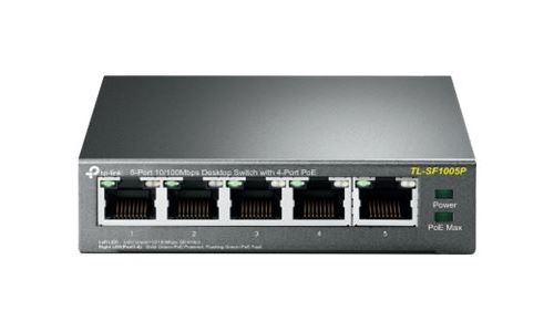 TP-LINK TL-SF1005P 5-Port 10/100 Mbps Desktop Switch with 4-Port PoE
