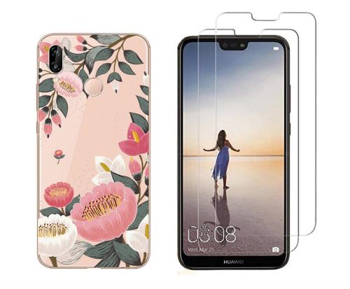 Coque En Gel TPU Souple Pour Huawei P20 - Motif Grosse Fleur - Anti-choc, Marque NOVAGO, Neuve