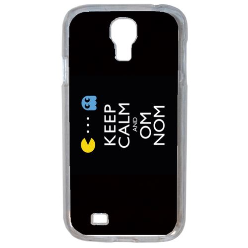 Coque Keep Calm Pacman Compatible Samsung Galaxy S4 Transparent