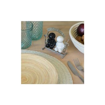 Salière et poivrière en Céramique Couple sur balançoire 11,3x5x13cm