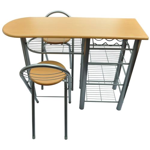 Bar met barkrukken (2 stuks)