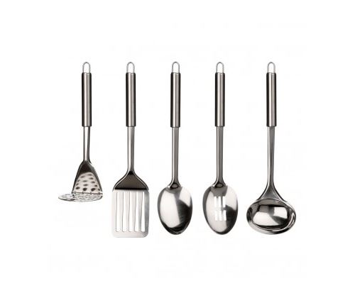 Set de 5 Ustensiles de Cuisine en Acier Inoxydable