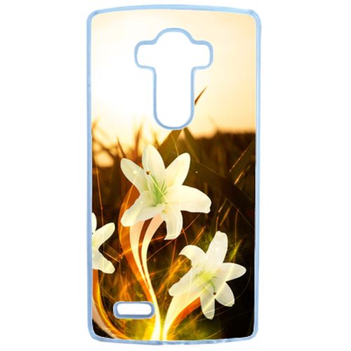 Coque Lys Blanc Illuminé Compatible Lg G4 Transparent