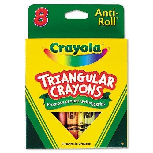 Crayons Triangulaires Anti-Roulis Crayola, Couleurs Assorties 8