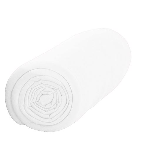 Drap housse uni 160 x 200 cm - blanc