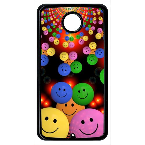 Coque Smiley Mania Compatible Google Nexus 6 Transparent