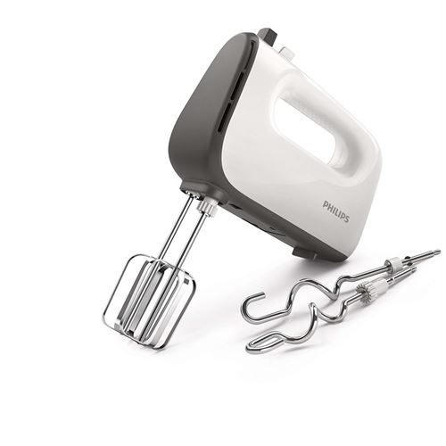 Philips - HR3740/00 - Robot pétrin Daily avec 5 vitesses et fonction turbo, crochets en acier inoxydable, récipient inclus, 450 W, couleur blanche