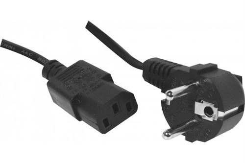 câble électrique secteur 5m noir