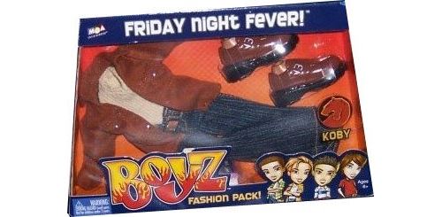 Bratz Boyz Friday Night Fashion Fever Pack For Koby with Stylin Shirts, Pair of Pants, Jacket, Belt and Kickin Snap-On Shoes