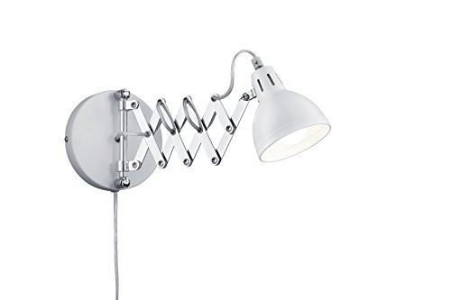 Reality leuchten r20321031 scissor wandleuchte, métal, e14, blanc mat, 30 x 30 x 53 cm