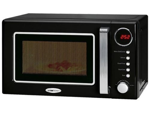 Micro-ondes avec grill 20L Clatronic Rétro MWG 790 (Noir)