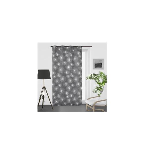 SOLEIL DOCRE Voilage a oeillets Lionel - 135 x 250 cm - Gris