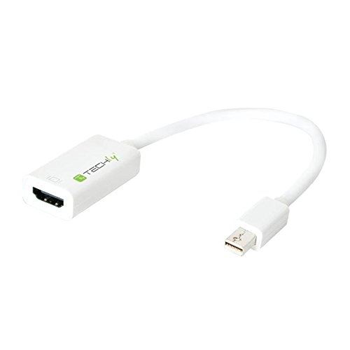 Techly 0.15m mini displayport 1.2 - hdmi m f 0.15m mini displayport hdmi blanc (iadap mdp-hdmif12) iadap-mdp-hdmif12