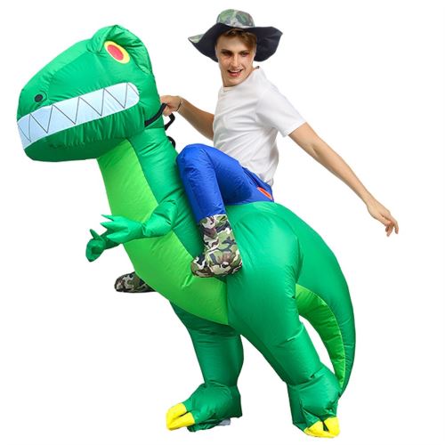 leiruo Costume de Dinosaure Gonflable Adulte Costume Gonflable vert Costume  Gonflable Halloween pour Cosplay Fête Carnaval de noël Unisexe 150-190CM