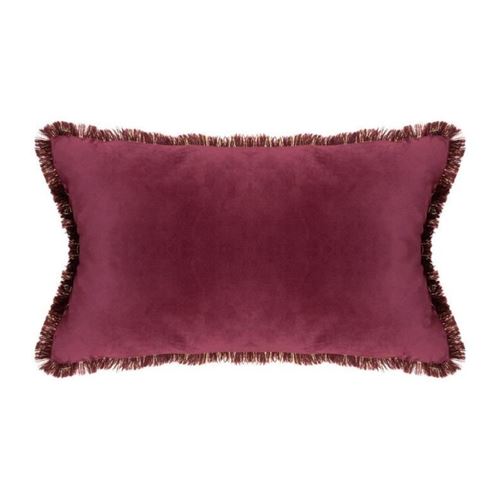 Coussin Déco à Franges Flow 30x50cm Violet