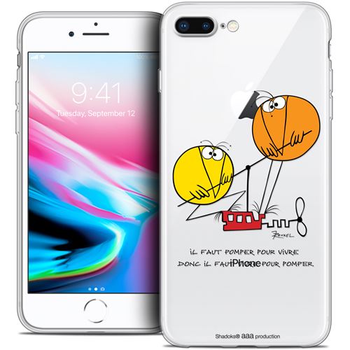 Coque Gel Apple iPhone 8 Plus (5.5 ) Extra Fine Les Shadoks® - Vivre Pour Pomper