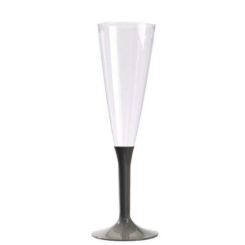 10 flûtes à champagne réutilisables 13cl pied taupe - isap v60flu.tp