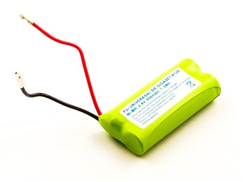 Batterie compatible universal SIE Gigaset A120, NiMH, 2,4V, 550mAh, 1,3Wh