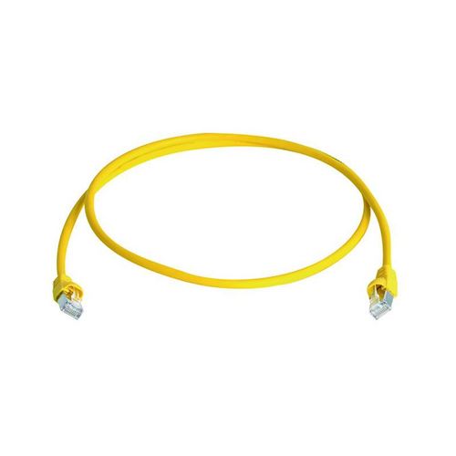 Telegärtner Patchkabel, Kat.6A (tief), S/FTP, 1,0 m, gelb