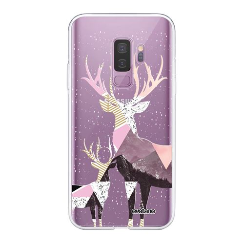 Coque pour Samsung Galaxy S9 Plus 360 intégrale transparente Cerfs motifs TendanceEvetane. [Evetane®]