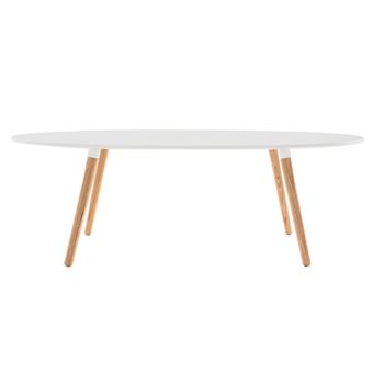 20 Sur Table Basse Scandinave Blanc Et Bois Clair Gilda Achat
