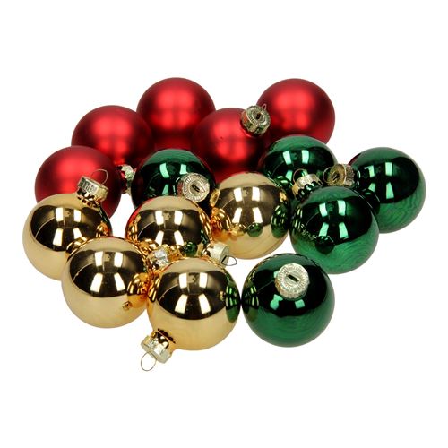 Boules de Noël Verre Route de Noël, 15 p.