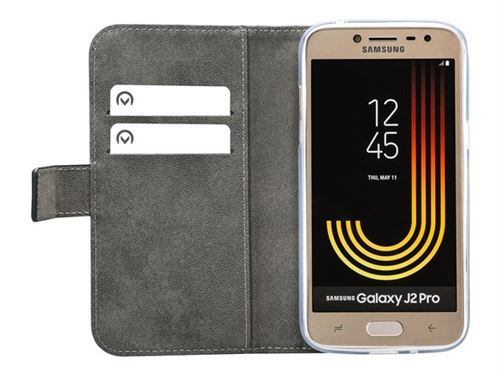 Mobilize Classic Gelly Wallet Book - Flip cover voor mobiele telefoon - zwart - voor Samsung Galaxy J2 (2018)