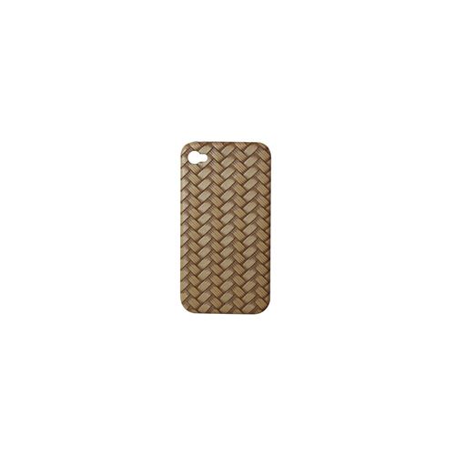 Coque rigide effet paille tresses jaune iPhone 4/4S