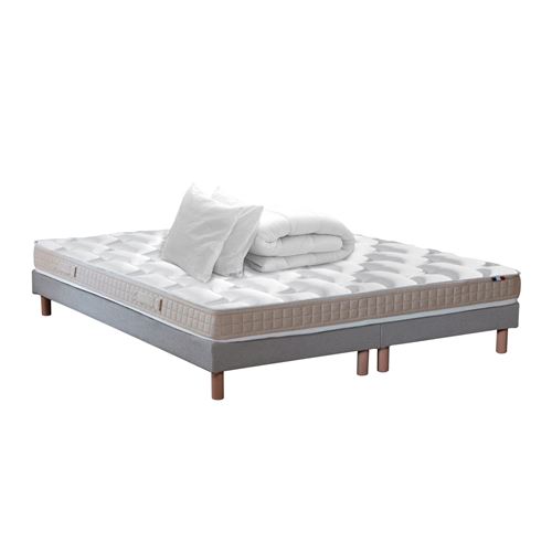 Pack Pr&ecirc;t &agrave; dormir : matelas + sommier + couette + oreillers 160x200