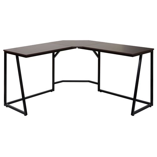 Mendler - Bureau d'angle HWC-K66 - Brun foncé - 76x196x110cm - Image 3