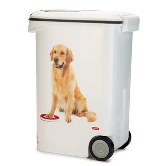 Container à croquettes pour chien coloris blanc et noir Pet