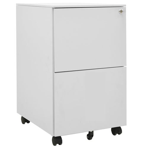 vidaXL Classeur mobile Blanc 39x45x67 cm Acier