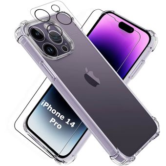 Coque et étui téléphone mobile Little Boutik Coque Pour iPhone 15 Pro Max  Silicone Transparente Angles Renforces + Verre Trempe®