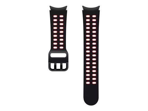 Non Communiqué Noir/Rouge Samsung Et-Sxr86 - Bracelet Pour Montre Intelligente - Small/Medium - Pour Galaxy Watch4, Watch4 Classic