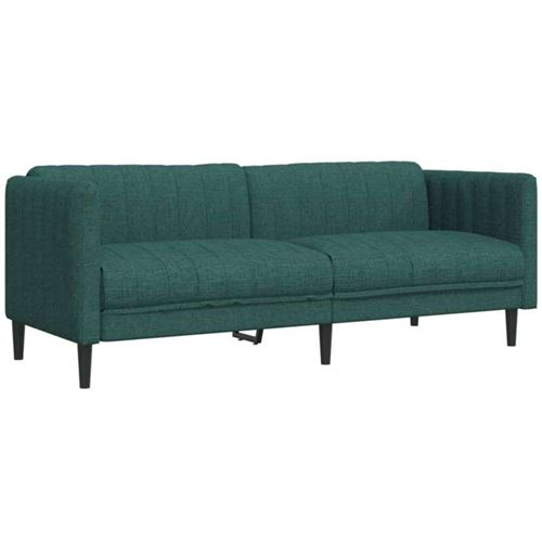 Non Communiqué Vert Vidaxl Canapé À 3 Places Foncé Tissu