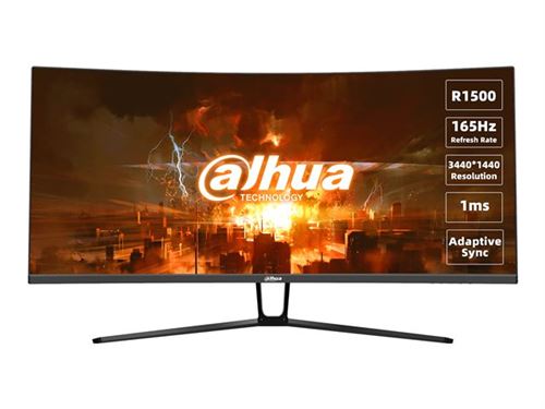 Dahua DHI-LM34-E330C - LED-monitor - spelen - gebogen - 34" - 3440 x 1440 UWQHD @ 165 Hz - VA - 350 cd/m² - 3000:1 - 1 ms - 2xHDMI, 2xDisplayPort