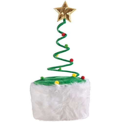 Non Communiqué Multicolore Chapeau Adulte Sapin De Noël En Ressort (X1) Ref/22376