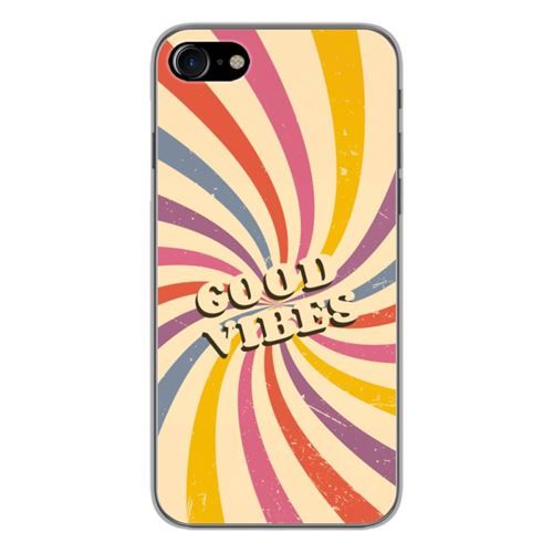 Coque en silicone imprimée compatible Apple iPhone SE 2020 iPhone SE 2022 Good vibes