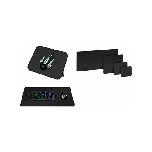 LogiLink Tapis souris gaming, bords cousus, taille L, noir