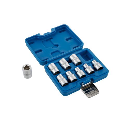 BGS Technic - Coffret de douilles profil E - 12,5 mm - 9 pièces - Image 2
