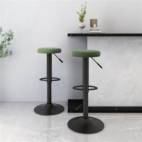 Sgabelli Da Bar 2 Pz Verde Scuro In Velluto - Vidaxl