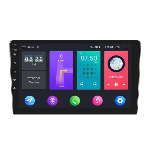 Autoradio Android 9 Pouces Écran Tactile GPS Bluetooth WiFi Caméra Recul YONIS