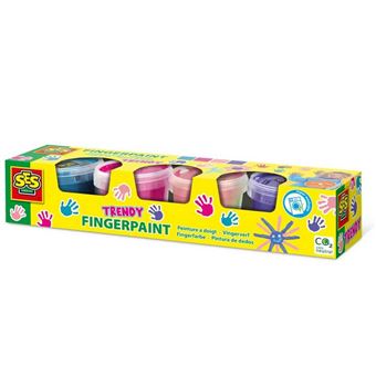 SES CREATIVE My First - Kit de peinture au doigt pour enfants dès 1 an